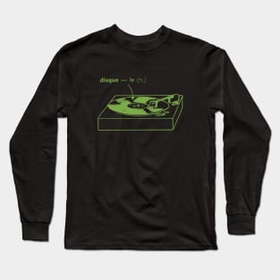 le Disque (n.) green Long Sleeve T-Shirt